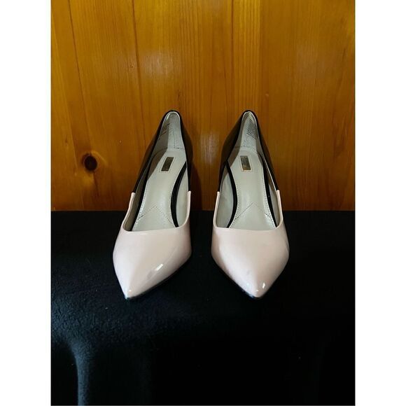 Jennifer Lopez Women's Pink Black Pointed Toe Patent Leather Heel Pumps - Picture 9 of 16